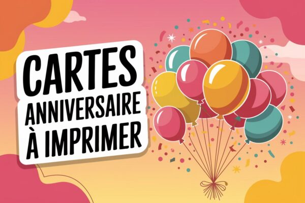Cartes pour souhaiter joyeux anniversaire à imprimer