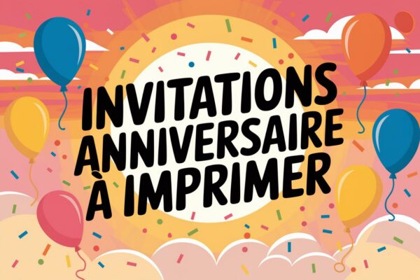 Invitations Anniversaire à imprimer gratuites