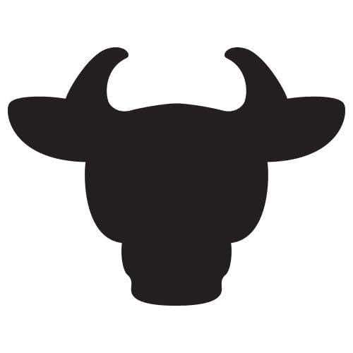 Silhouette tête de vache.