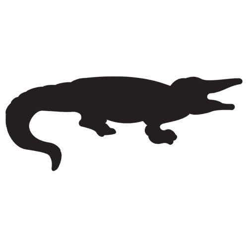 Silhouette crocodile.