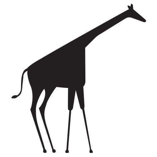 Silhouette girafe au long cou