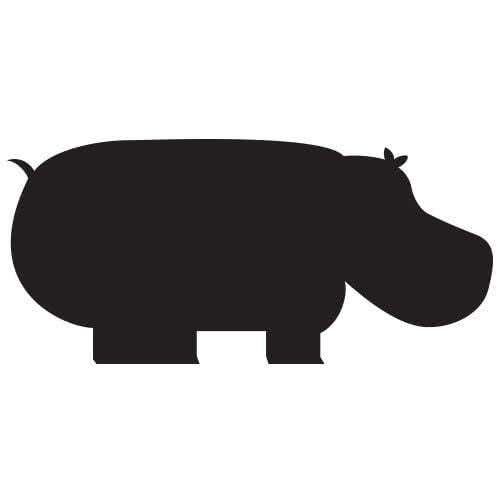 Silhouette hippopotame