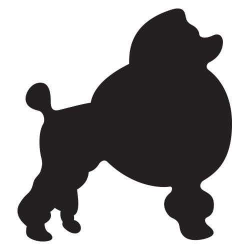 Silhouette chien caniche