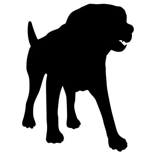 Silhouette chien rottweiler