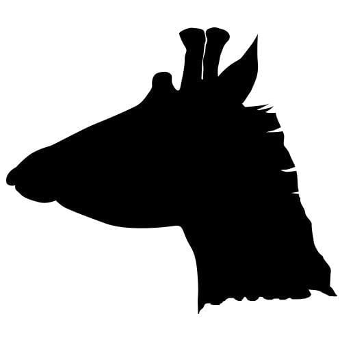 Silhouette tête de girafe